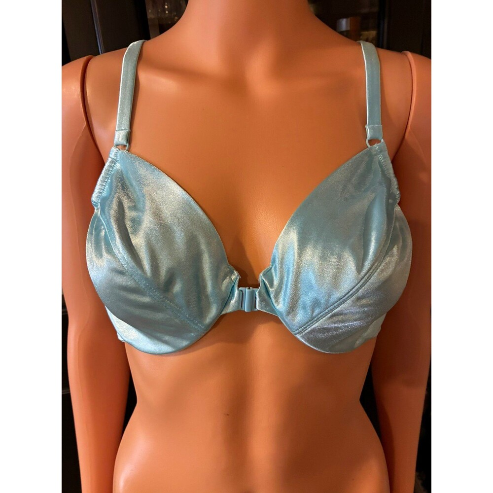 Vtg Victorias Secret Y2K Second Skin Satin Padded Bra 38C